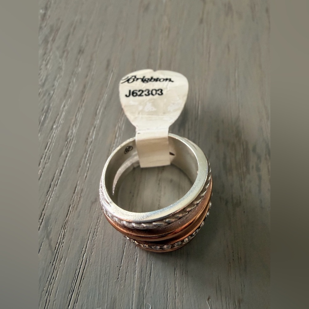 Brighton Neptune's Rings Ring Woman’s Silver/Gold Plated Size: 9 (J72) - Picture 7 of 8